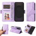 thumbnail image 1 of Funda GANGXUN para Samsung Galaxy S25 FE con diseño acolchado elegante, cuero PU, protección total y ajuste preciso, 1 of 5