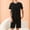 Black, variant on ZZwxWA Mens Pajama Set Short Sleeve Sleepwear 2 Piece Pjs Lightweight for Men Soft Nightwear Breathable & Comfortable Summer Summer Saving