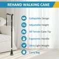 thumbnail image 3 of REHAND Adjustable Foldable Walking Cane for Seniors - Lightweight Heavy Duty Canes with Non-Slip Grip, Collapsible Design (Black), 3 of 9