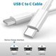 thumbnail image 5 of Cable USB-C a USB-C de 2 piezas, cable de carga rápida para iPhone 15/Plus/ProMax/iPad, 3 pies, 5 of 7