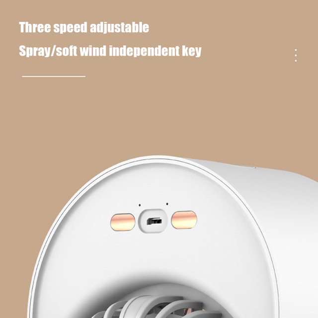 Ventilador De Refrigeración Por Pulverización Ventilador eléctrico portátil Ventilador humidificador de bajo ruido para dormitorio en casa (Blanco) Likrtyny Libre de BPA
