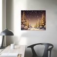 thumbnail image 3 of GOSMITH  Christmas Canvas Wall Art for Holiday Decor - Winter Scene with Christmas Tree Pictures Print On Canvas HD Giclee Artwork Ready to Hang, 3 of 4
