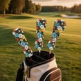 thumbnail image 5 of Yuyamidu Hippie Floral Golf Club Head Covers Colorful Flowers Golf Head Covers Driver Fairway Wood Headcover Waterproof PU Leather Golf Accessory, 5 of 7
