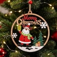 thumbnail image 6 of AOMXGD Christmas Wooden Hollow‑Cut Hanging Pendant, Wooden Ornament for Xmas Tree Wall Indoor Festive Decoration, 6 of 7