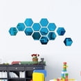 thumbnail image 4 of Pegatina de pared,Láminas de espejo hexagonales reflectantes flexibles Azulejos de espejo autoadhesi Tomshoo Pegatina de pared, 4 of 6