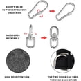 thumbnail image 2 of Hammock Strap, 1.5m Tree Swing Strap, with 2 D-Rings, Carabiners and Protective Padding for Trees, Hammock Tree Attachment, for Garden Hammock Swing, 2 of 4