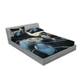 thumbnail image 2 of Galaxy Fitted Sheet & Pillow Sham Set, Solar System All 8 Planets and the Sun Pluto Jupiter Mars Venus Science Fiction, Decorative Printed 6 Piece Bedding Decor Set, Full, Black Grey, by Ambesonne, 2 of 3