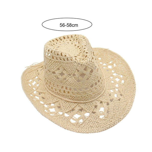 Western Cowgirl Straw Hat Handmade Dome Hollow Sun  display picture 2