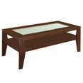 thumbnail image 2 of Wooden Cocktail Table and 2 End Tables with Open Bottom Shelf, Brown, 2 of 2