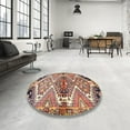thumbnail image 3 of Ahgly Company Indoor Square Traditional Chestnut Brown Persian Area Rugs, 4' Square, 3 of 6