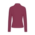 thumbnail image 6 of Yeaiivve Women Slim Fit Workout Jackets Full Zip Long Sleeve Hiking Shirts Running Athletic Yoga Tops Lightweight SPF Zip Up Outdoor Jacket Wine,M, 6 of 7