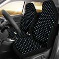 thumbnail image 2 of Black White Polka Dot Car Seat Covers 143731 Pack of 2 Universal Front Seat Protective Cover, 2 of 6
