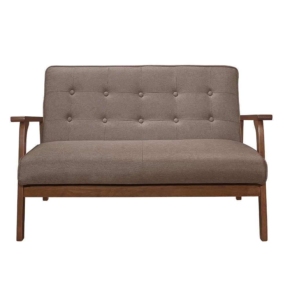 Kepooman Loveseat Sofa and Armrest Single Sofa, Modern Fabric Sofa Set with Sturdy Wooden Legs, Rolled Arm Microfiber Sofa for Bedroom Living Room Kepooman Loveseat Sofa and Armrest Single Sofa, Modern Fabric Sofa Set with Sturdy Wooden Legs, Rolled Arm Microfiber Sofa for Bedroom Living Room