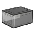 thumbnail image 1 of Caja de almacenamiento de zapatos, vitrina apilable, ahorradora de espacio con puerta transparente, organizador de zapatos para sandalias, familias,, 1 of 8
