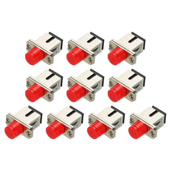 Uxcell Fiber Optical Adapter FC-SC/UPC Metal Flange, Single Mode Simplex Adapter, FC-SC/UPC, for Network, 10pcs
