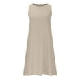 thumbnail image 2 of mfyjkho Vestidos de verano para mujer, Falda de cintura alta con cinturón plisado de color liso para mujer Vestidos de fiesta para mujer xxl, 2 of 6