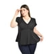 thumbnail image 1 of Blusa manga con detalle Roman Fashion /Tallas Extras, 12351 (Negro) negro 38, 1 of 6
