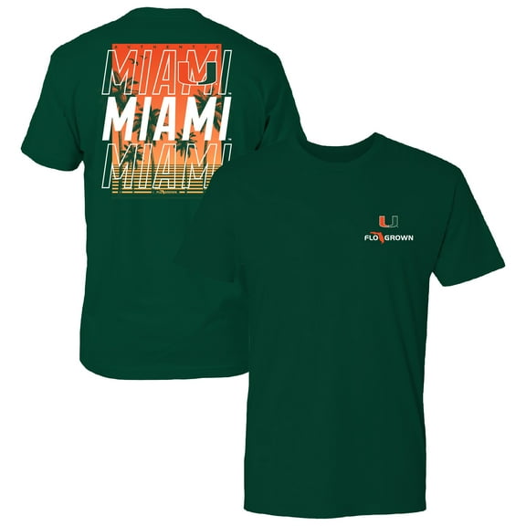 Men's FloGrown  Green Miami Hurricanes Repeat Poster T-Shirt