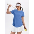 thumbnail image 5 of Ronuti Womens Workout Tops Short Sleeve Activewear T-Shirts Quick Dry Breathable Gym Running Yoga Athletic Wear, 5 of 11