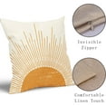 thumbnail image 2 of Sunshine Pillow Covers 16x16 Set of 2 Cute Orange Sun Bohemian Style Decor Outdoor Throw Pillows Boho Sunset decor Pillowcase Linen Square Cushion Case for Home Couch Sofa Bed, 2 of 6