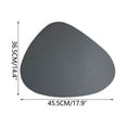 thumbnail image 2 of Dark Gray Faux Leather Triangle Water Drop Placemat, Waterproof Oil Proof Heat Resistant, 2 of 5