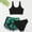 Black1, variant on Eltusu Girls Bkinis Set, Printed Elastic Waist Sleeveless Three Pieces Summer Swimsuit Green Size 3-12 T