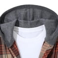 thumbnail image 7 of Tqyyweavej Mens Flannel Hoodie Shirts Lightweight Button Down Plaid Hoodies Drawstring Hooded Long Sleeve Jackets for Men with Pockets, 7 of 7