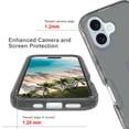 thumbnail image 3 of ELEHOLD Clear Case for iPhone 16, Anti-Yellowing Anti-Scratch Soft TPU Transparent Back Case,Black, 3 of 4