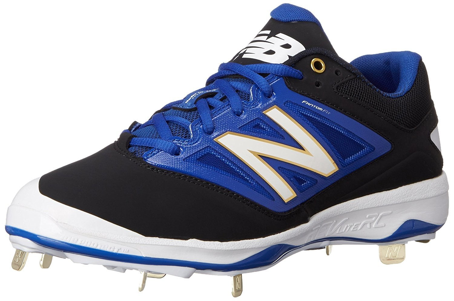 L4040V3 Cleat Baseball Shoe, Black/Blue 