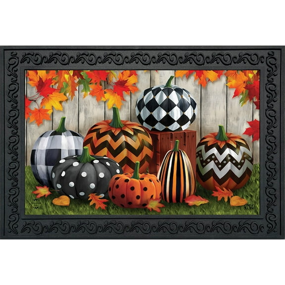 Briarwood Lane Patterned Pumpkins Autumn Doormat