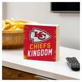 thumbnail image 3 of Kansas City Chiefs 6" Square Fan Chant Wood Block Shelf Sign, 3 of 3