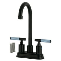 Kingston Brass KB8490KPS Verona Double-Handle 4" Centerset Bar Faucet, Matte Black