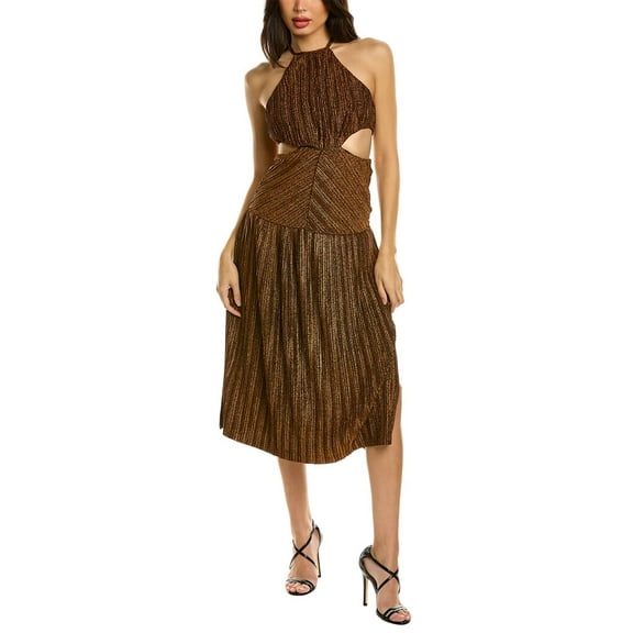Misha womens Collection Odette Midi Dress, 4, Brown