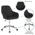 thumbnail image 5 of Flash Furniture Cortana Home and Office Mid-Back Chair in Black Fabric, 5 of 12