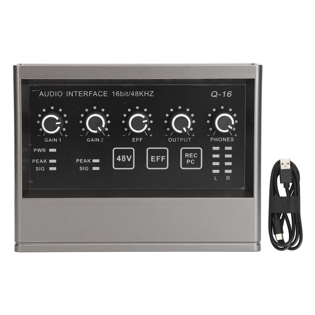 Live Sound Mixer,48V Live Sound Card Broadcasting Sound Card Live Broadcast Sound Card User-Friendly Design