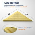 thumbnail image 5 of Corner Shower Shelves 10", Brushed Gold 304 Stainless Steel Recessed Bathroom Shelf, Grout in Shelf Rack for Tiled Wall, 2 Pack, No Drilling Needed, 5 of 13