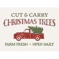 thumbnail image 2 of Barnes, Victoria 14x12 White Modern Wood Framed Museum Art Print Titled - Christmas Farm Sign II, 2 of 4