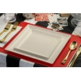 thumbnail image 4 of Crown Display 7.5 inch Disposable Plastic Ivory Square Party Plates - 40 Pack, 4 of 6