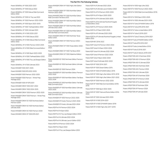 Tusk Heavy Duty Ball Joint Kit for Polaris RZR XP 1000 High Lifter Edition 2015-2019,2021-2022