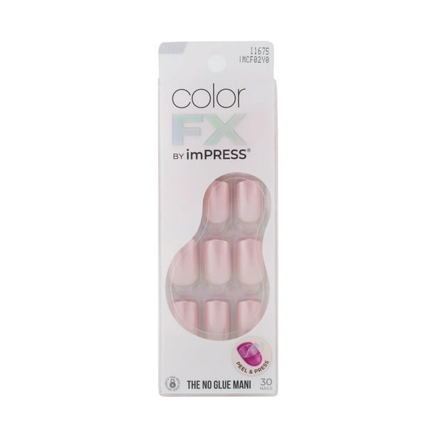 Press On Nails KISS Impress Color FX No Glue Mani, 30 unidades