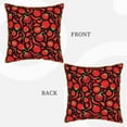 thumbnail image 3 of Xecao Tomatoes And Chili Print Soft Velvet Decorative Throw Pillow Covers, Square Cushion Cases for Bed, Sofa, Living Room, Car, and Indoor Outdoor Use-16"x16", 3 of 8