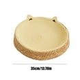 thumbnail image 3 of Breathable Rattan Dog Bed round Pet Mat Cozy Sleeping Cushion Elevated Design Wood Frame Cooling Support Small Medium Breed Rest Spot, Ukhbmc | Yellow, 3 of 9