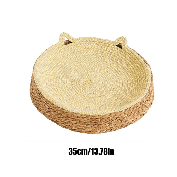 sruoe Dog Bed for Small Dogs, Small Dog Bed, Breathable Rattan Dog Beds, Pet Bed for Puppy & Kitty, Dog & Cat Bed Round Shaped, Dog Beds for Small Dogs, 13.8"