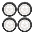 thumbnail image 2 of 4PCS RC Vehicle Tires,RC Car Tire Plastic Hub Rubber Wheel 3.3cm Diameter 1.2cm Width Accessory Set Kit For AE86, 2 of 8