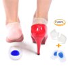 Heel Cushion High Heel Shoe Inserts Pads - Ideal Pain Relief for Heel Sore, Bone Spur and Achilles Injuries Ache- Foot Care Protector -1 Pair Heel Cups Pads + 1 Pair Heel Sleeves Socks（M）
