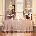 thumbnail image 4 of GFDYREE Nappe à Paillettes, Rectangulaire, 60"x102 Pouces, Or Rose, 4 of 7