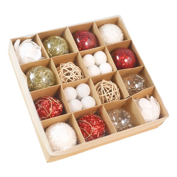 RKSTN Christmas Balls Christmas Decorations 6CM Plastic Electroplated Special-shaped Colorful Balls Christmas Ball Set Christmas Tree Pendant Pendant Decorative Ball Christmas Decorations