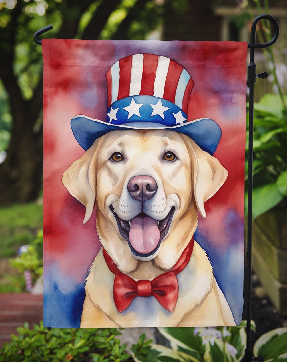 Labrador Retriever Patriotic Garden Flag 11.25 in x 15.5 in