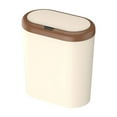 thumbnail image 2 of Touchless Sensor Trash Can | Two Mode Motion & Vibration Sensor | Automatic Lid Silent Closure | 12.5 Liter Plastic Indoor Bin | Beige/Coffee/Gray | Recycling Organizer | Kitchen Living Room Office, 2 of 6