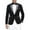 Black, variant on Carnival Mens Blazer Metallic Thread Formal Business Jacket for Wedding Party and Evening Events Mens Jacket Silver M